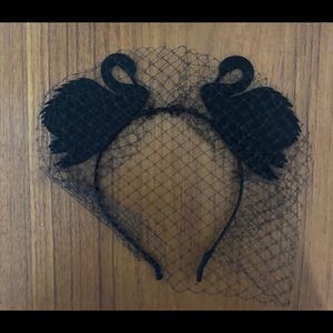 Black Swan Netted Headband + Adult dark angel black halo